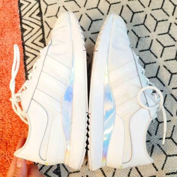 ADIDAS 2020 SL Andridge 'White Iridescent' Sneakers, sz 8 - Picture 9 of 13